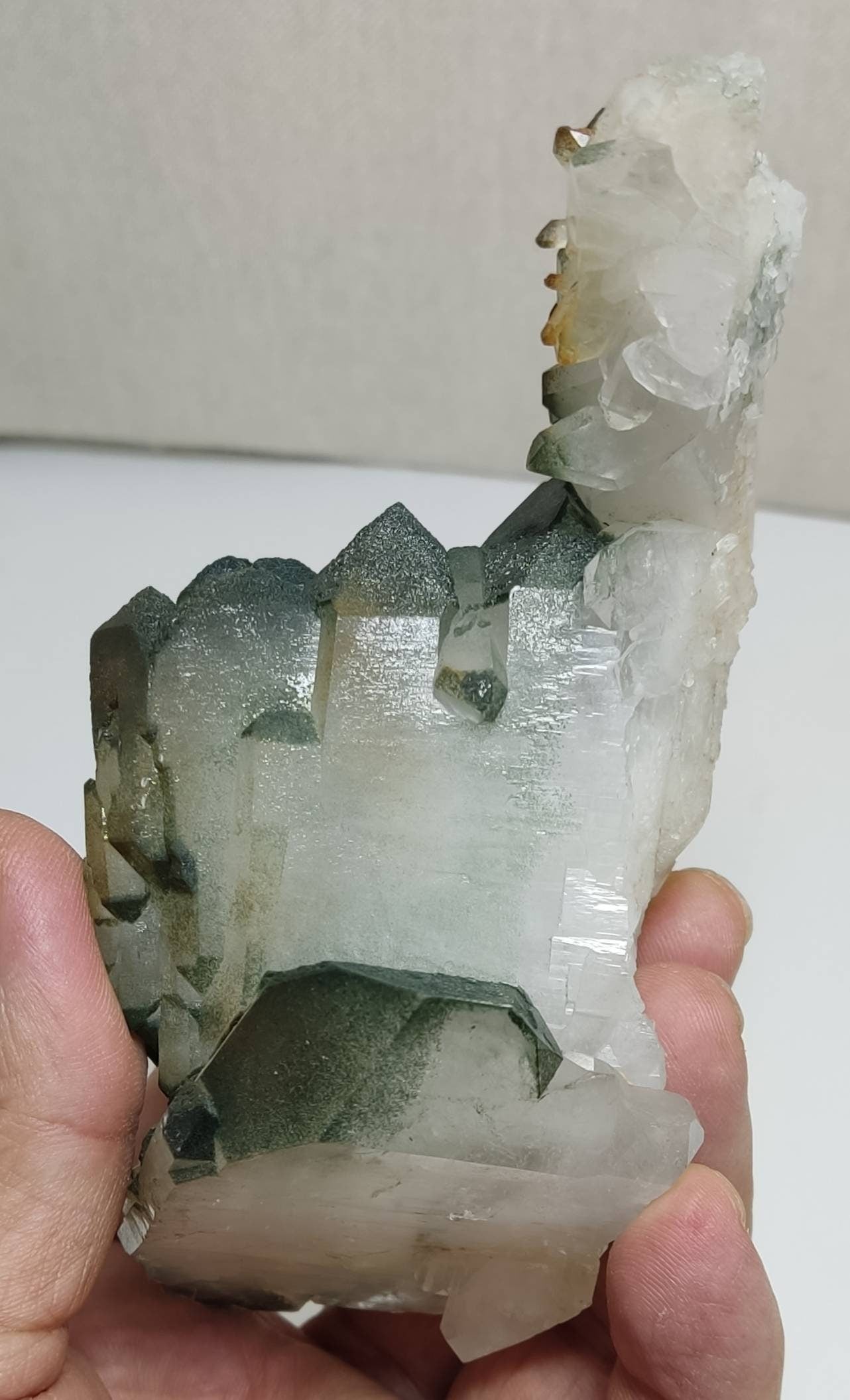 Unique shape Chlorite Quartz specimen 356 grams