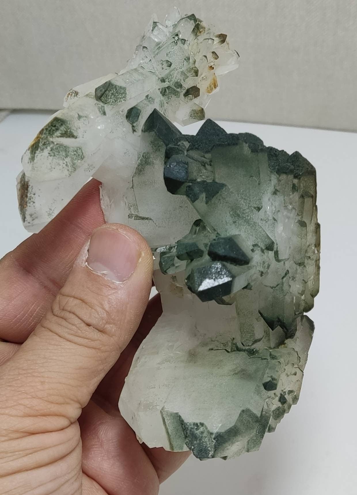 Unique shape Chlorite Quartz specimen 356 grams