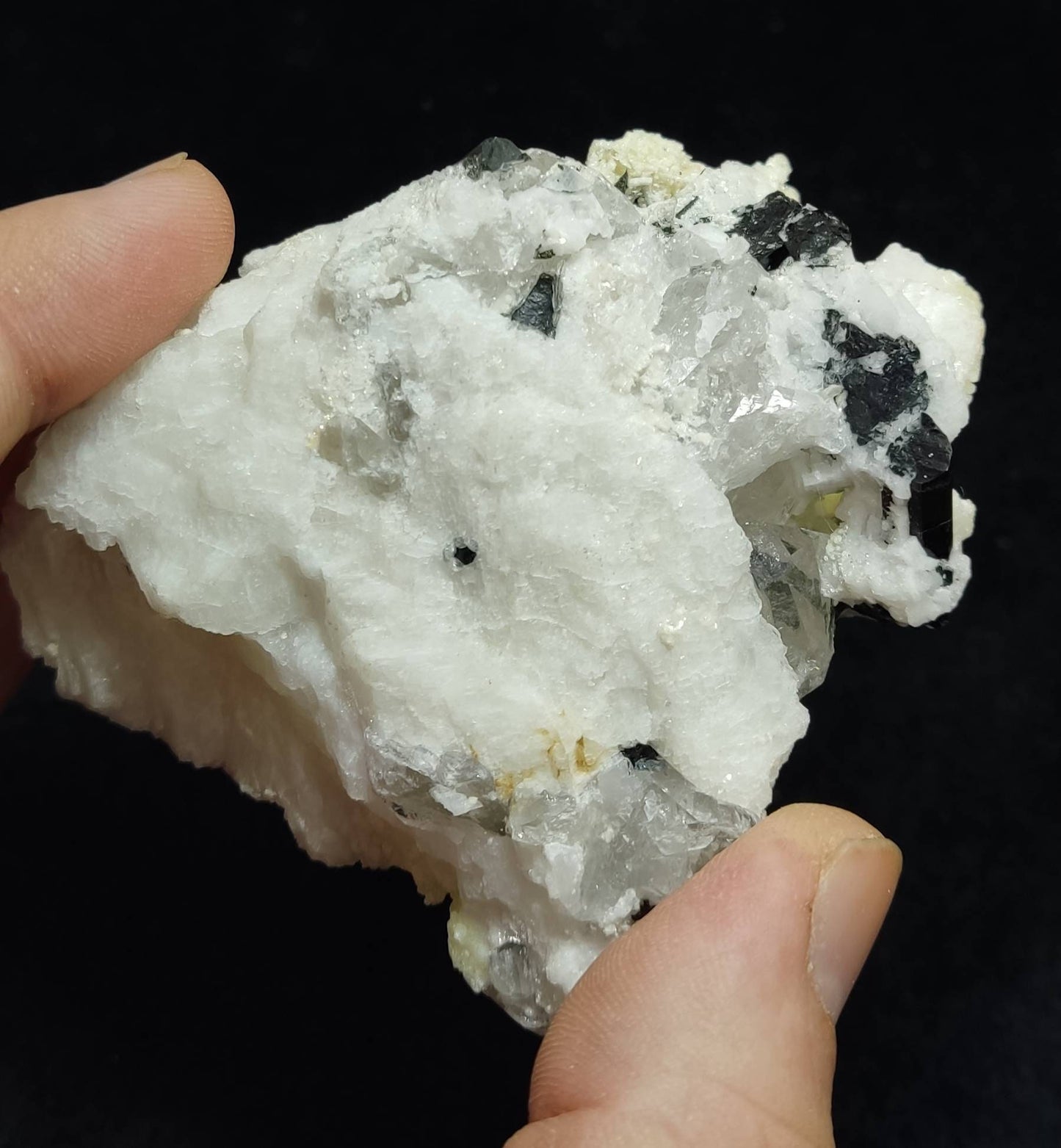 Quartz and tourmaline with unique inclusions 192 grams
