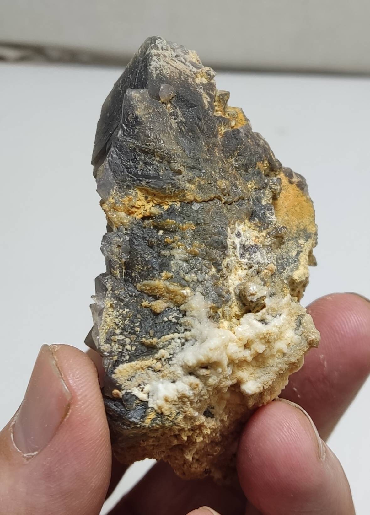 An amazing beautifully terminated fluorite crystals cluster 186 grams