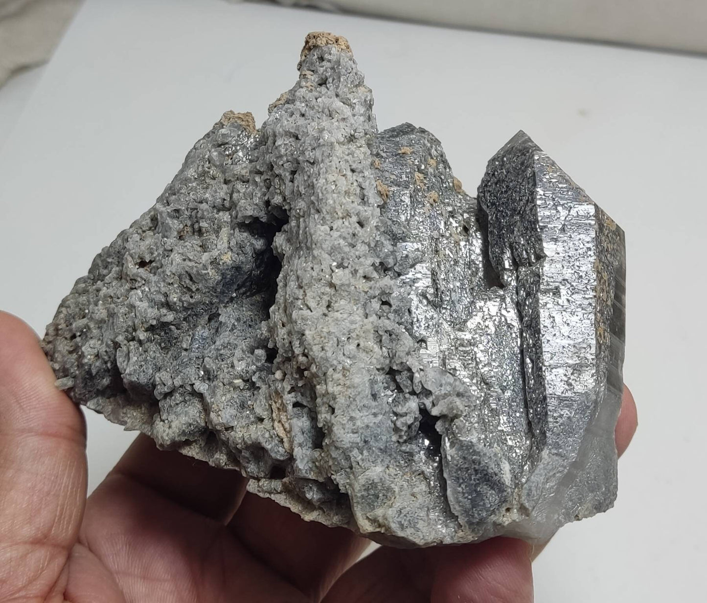 An amazing specimen of terminated lodolite quartz 354 grams