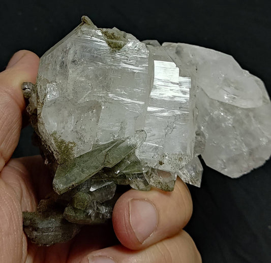 An Aesthetic Natural beautifully terminated Chlorite Quartz crystals cluster 318 grams