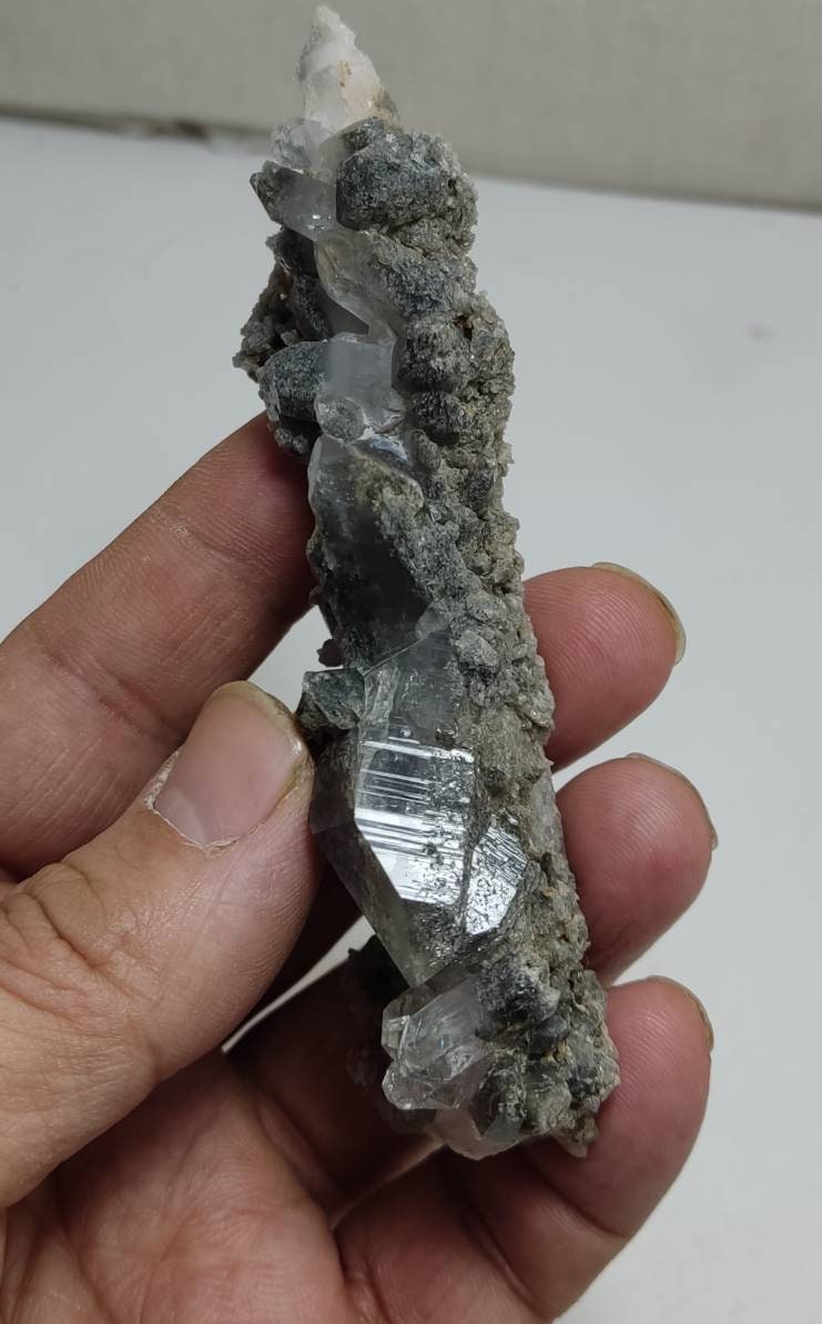 An amazing specimen of terminated lodolite quartz 86 grams