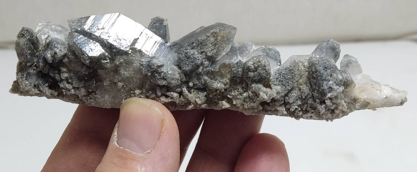 An amazing specimen of terminated lodolite quartz 86 grams