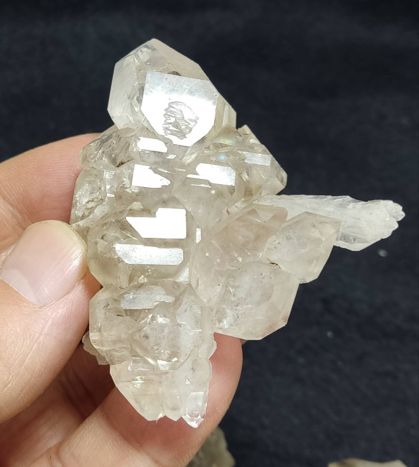 An Aesthetic Natural beautifully terminated single Skeletal Quartz Crystal 67 grams