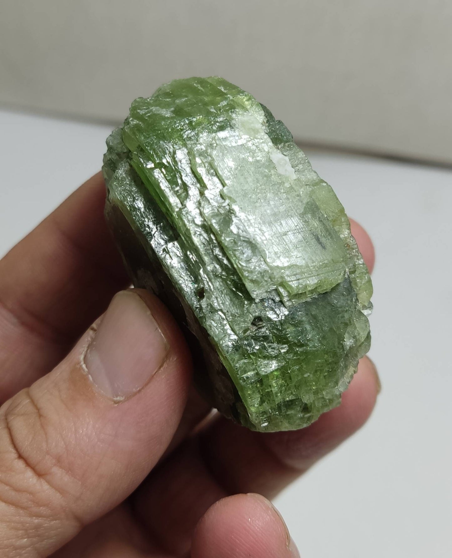 Green diopside crystal 106 grams