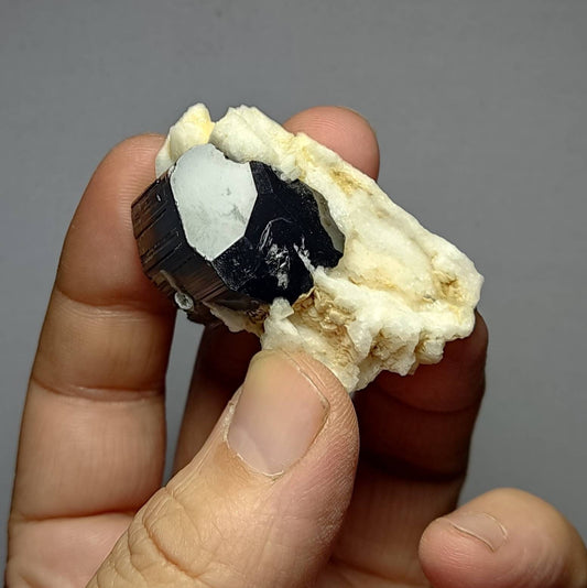 An Aesthetic Natural Tourmaline crystal with Albite 67 grams