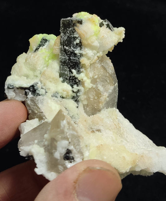 Quartz and tourmaline with unique inclusions 192 grams