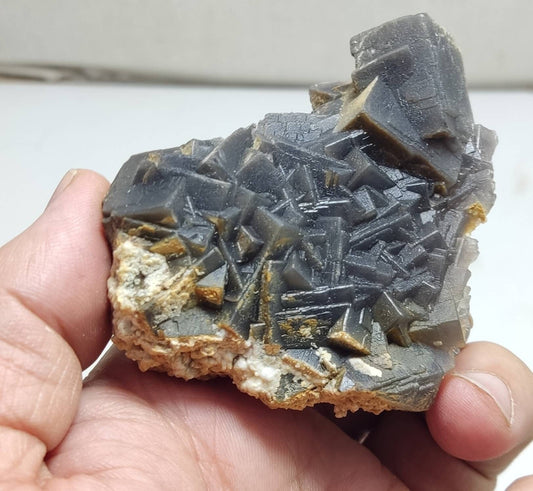 An amazing beautifully terminated fluorite crystals cluster 186 grams