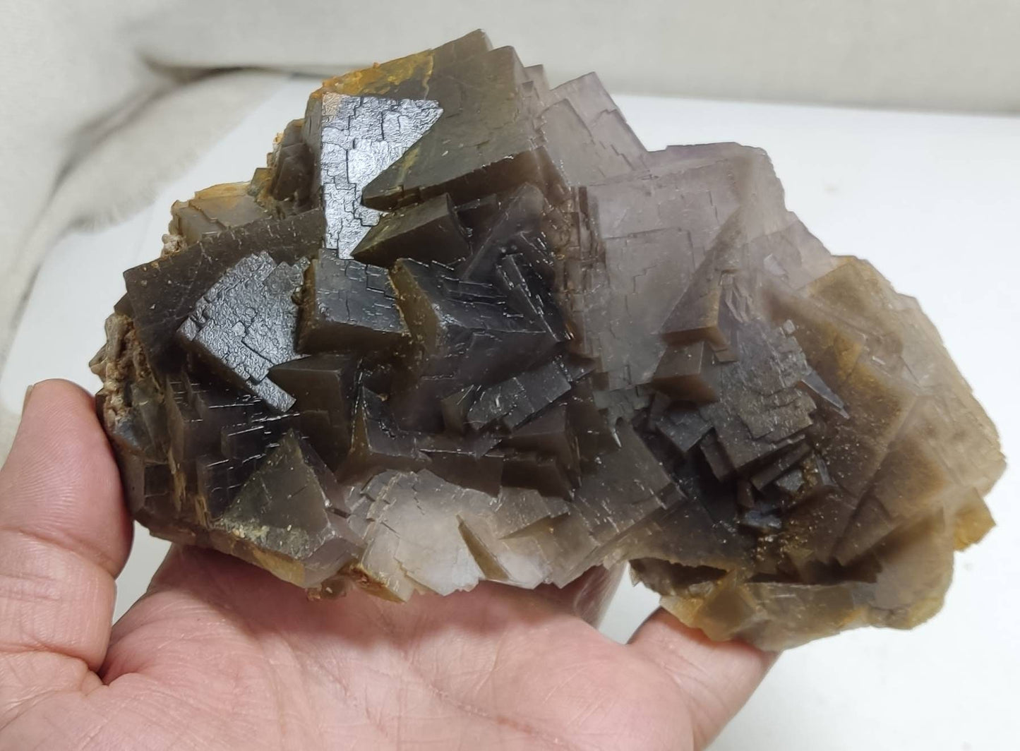 An amazing naturally terminated Fluorite cubes Cluster 1010 grams