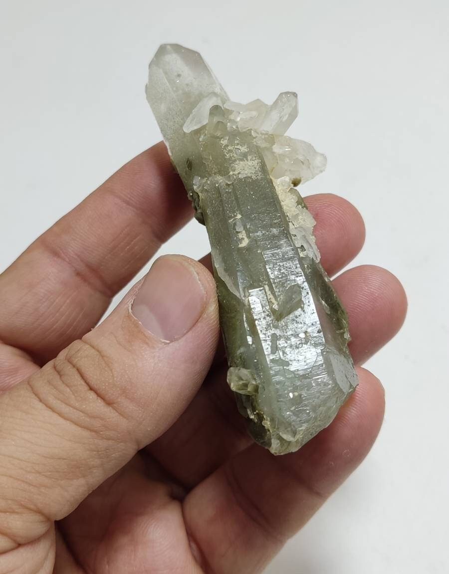 An Aesthetic Natural specimen of beautifully terminated Chlorite Quartz 73 gram