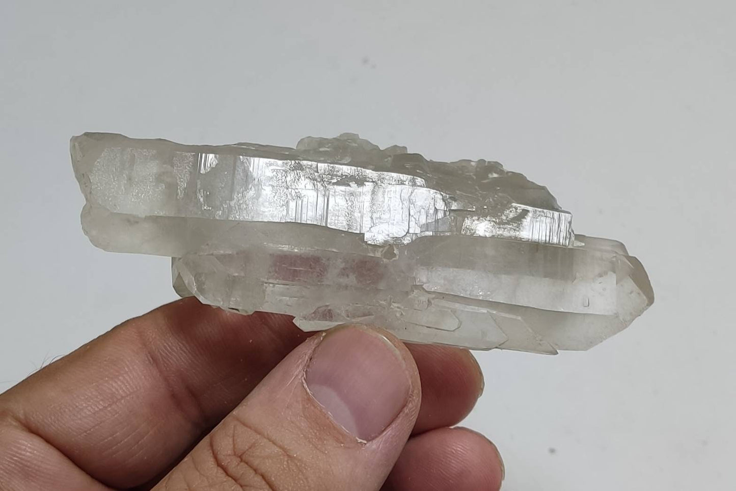 An amazing specimen of terminated Quartz Crystals cluster 84 grams