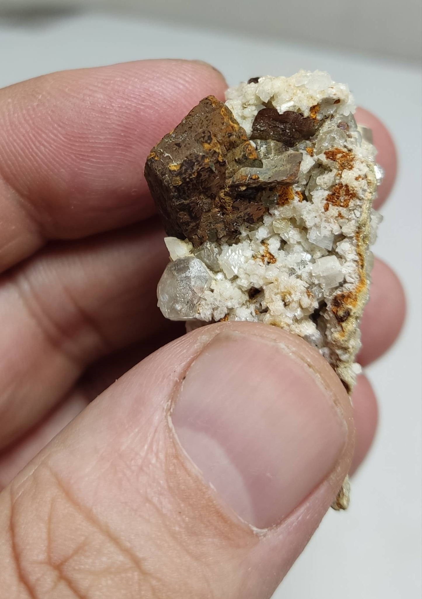 Natural siderite and Apatite on matrix 21 grams