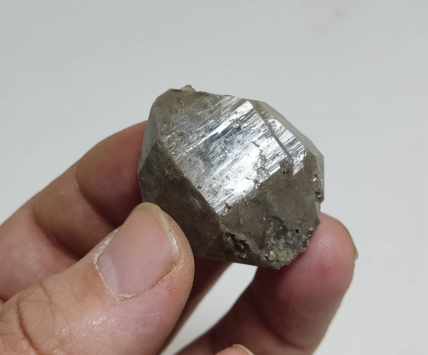 An amazing specimen of terminated lodolite-chlorite quartz 28 grams