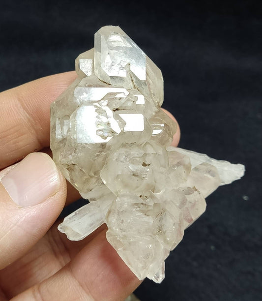 An Aesthetic Natural beautifully terminated single Skeletal Quartz Crystal 67 grams