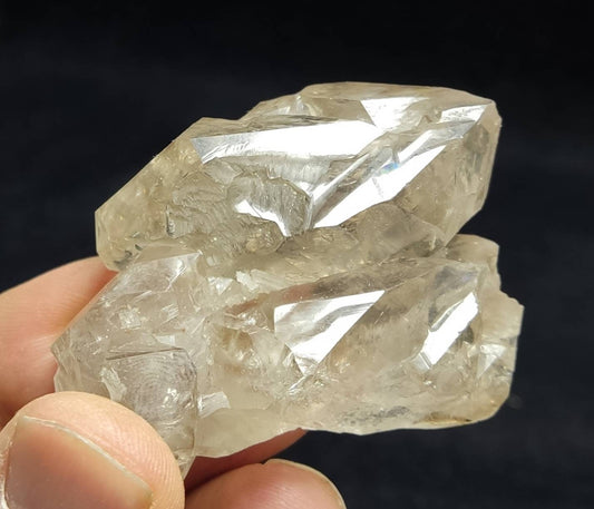 Single terminated Skeletal Fenster like Quartz Crystal 93 grams