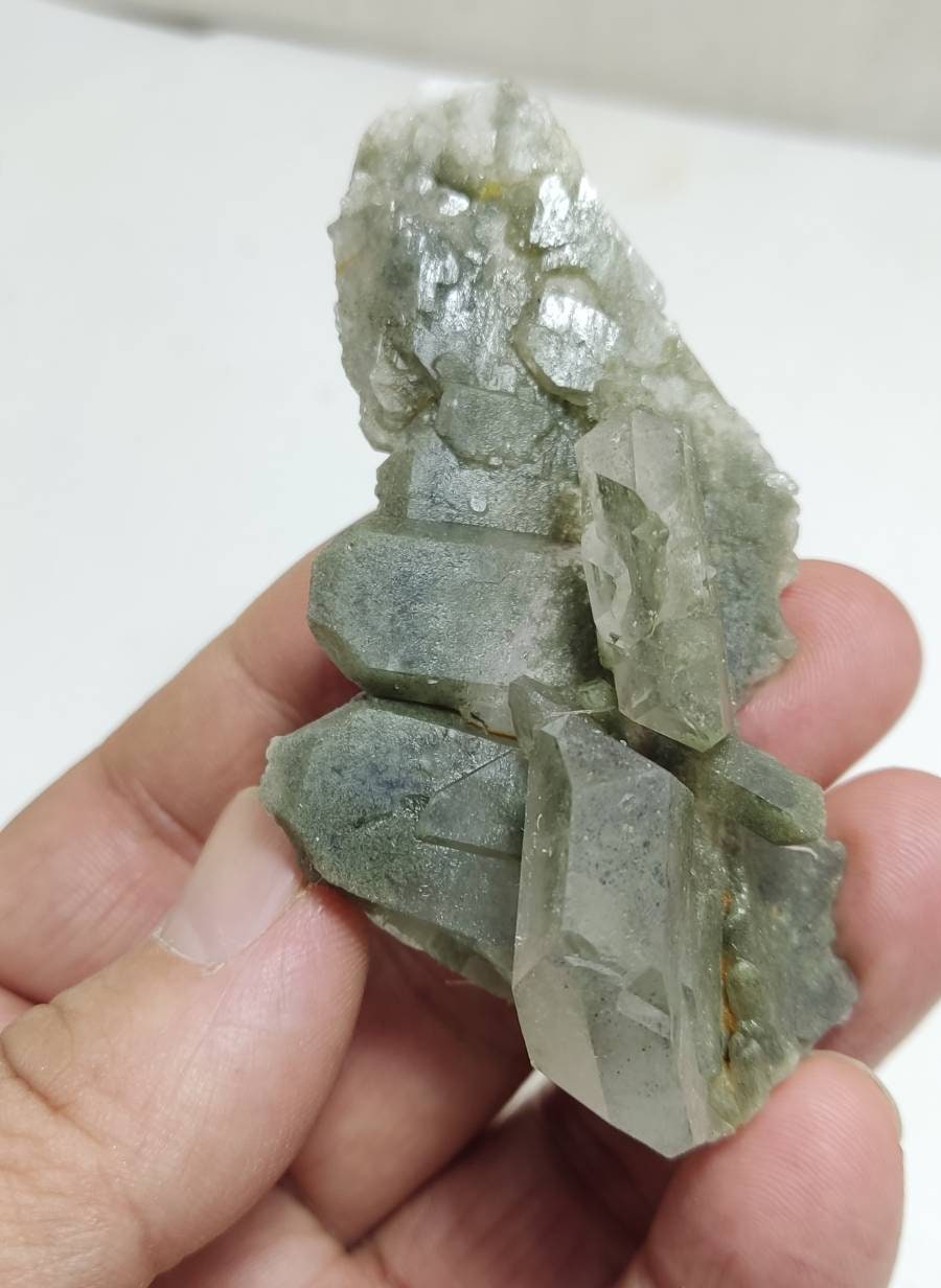 An Aesthetic Natural beautifully terminated Chlorite Quartz crystals cluster 66 grams