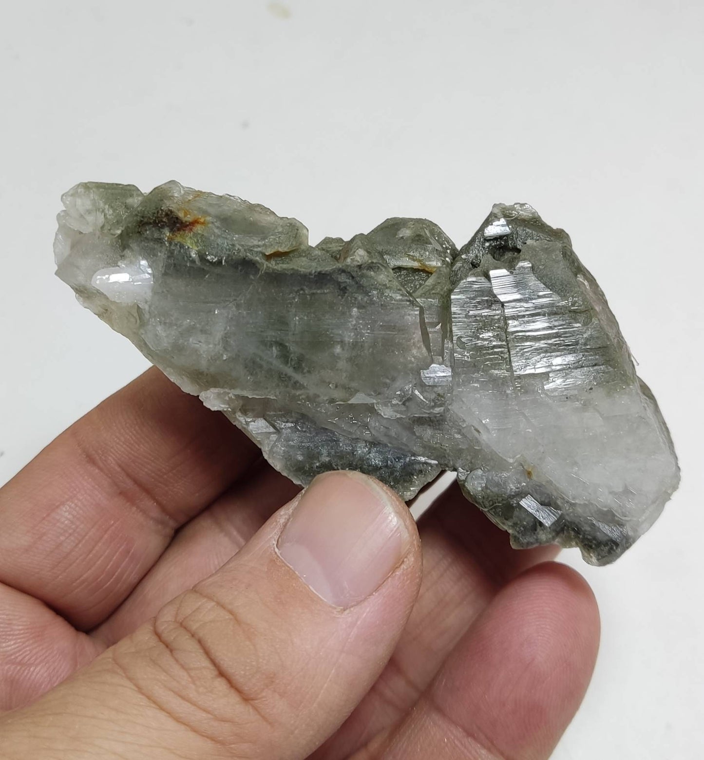 An Aesthetic Natural beautifully terminated Chlorite Quartz crystals cluster 66 grams