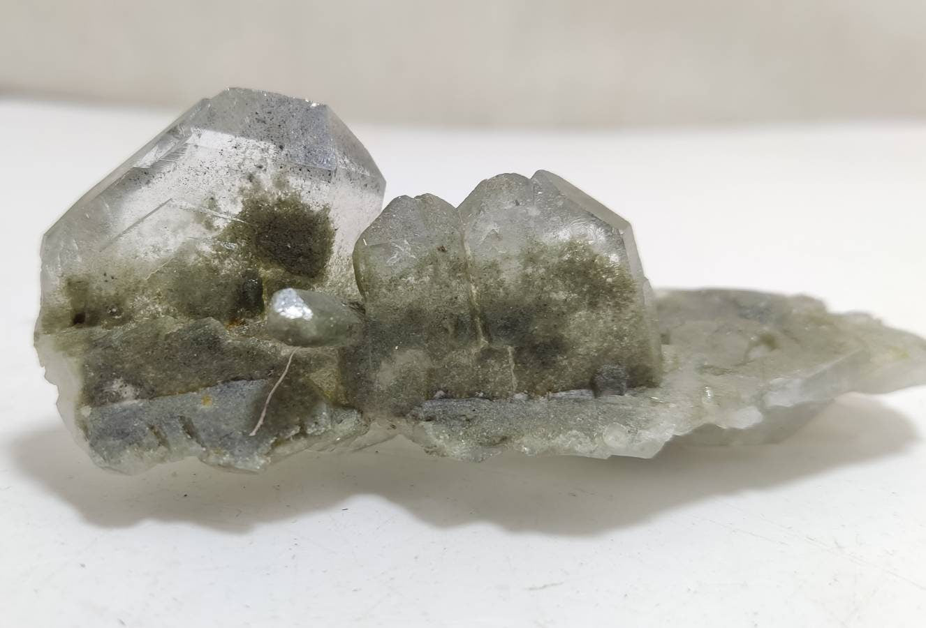 An Aesthetic Natural beautifully terminated Chlorite Quartz crystals cluster 66 grams