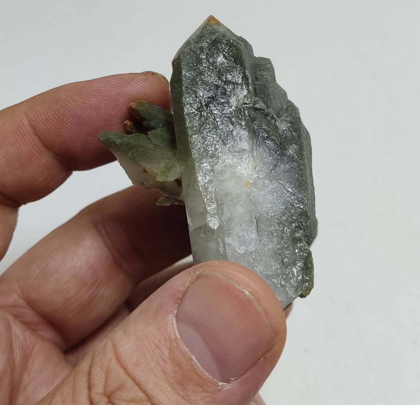 An Aesthetic Natural cluster of beautifully terminated Chlorite Quartz 78 gram