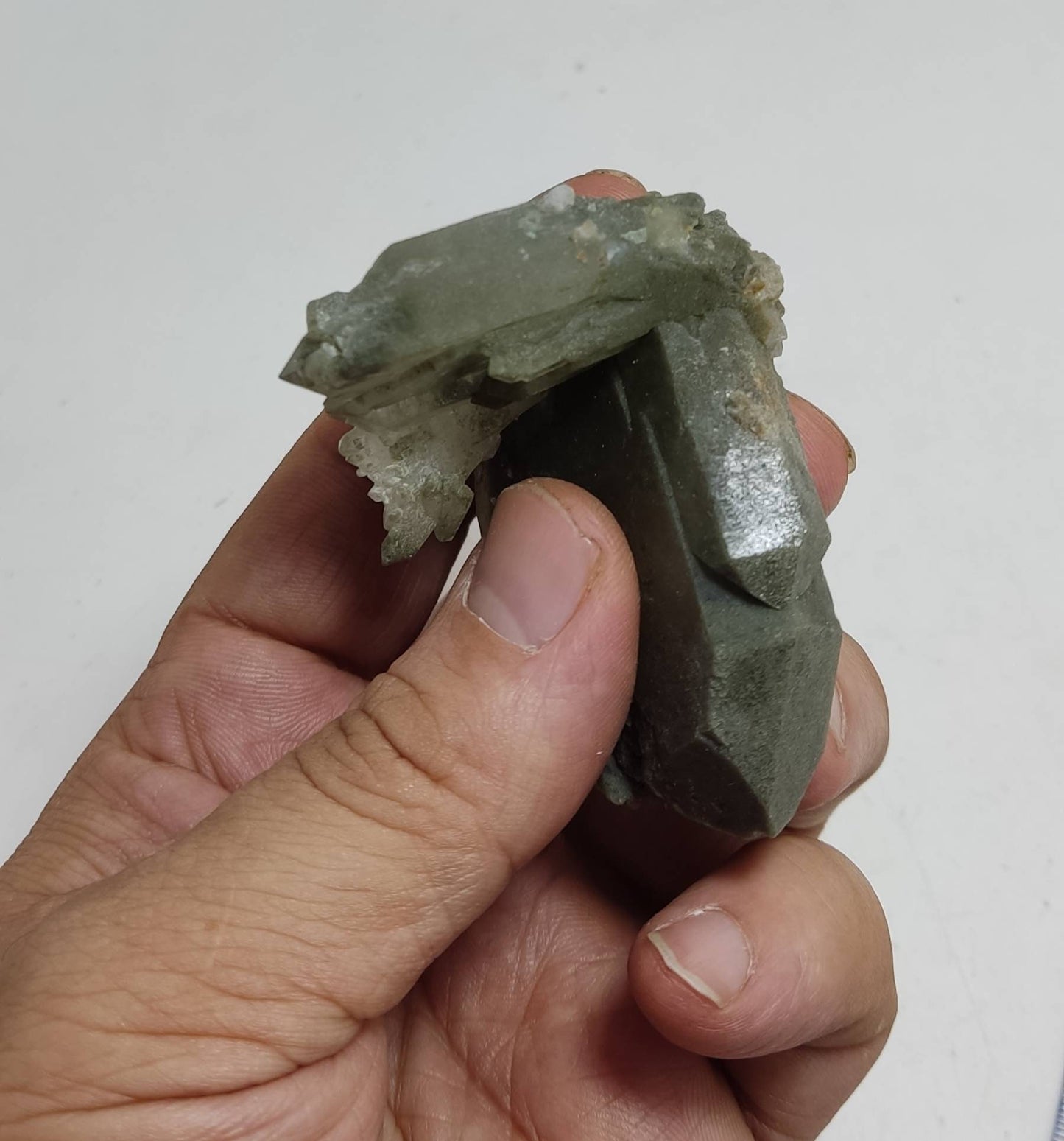 An Aesthetic Natural specimen of beautifully terminated Chlorite Quartz 112 gram