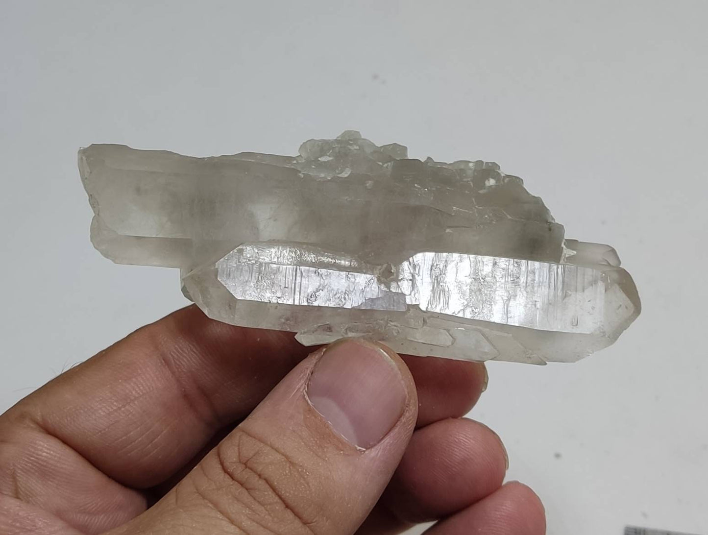 An amazing specimen of terminated Quartz Crystals cluster 84 grams