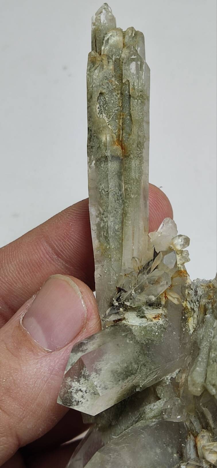 An Aesthetic Natural specimen of beautifully terminated Chlorite Quartz 105 gram