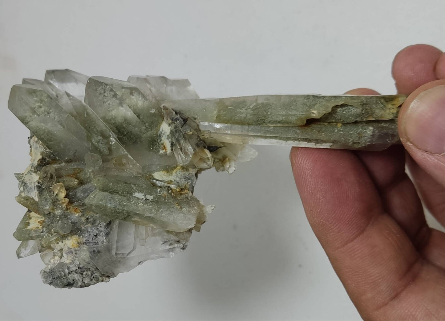 An Aesthetic Natural specimen of beautifully terminated Chlorite Quartz 105 gram