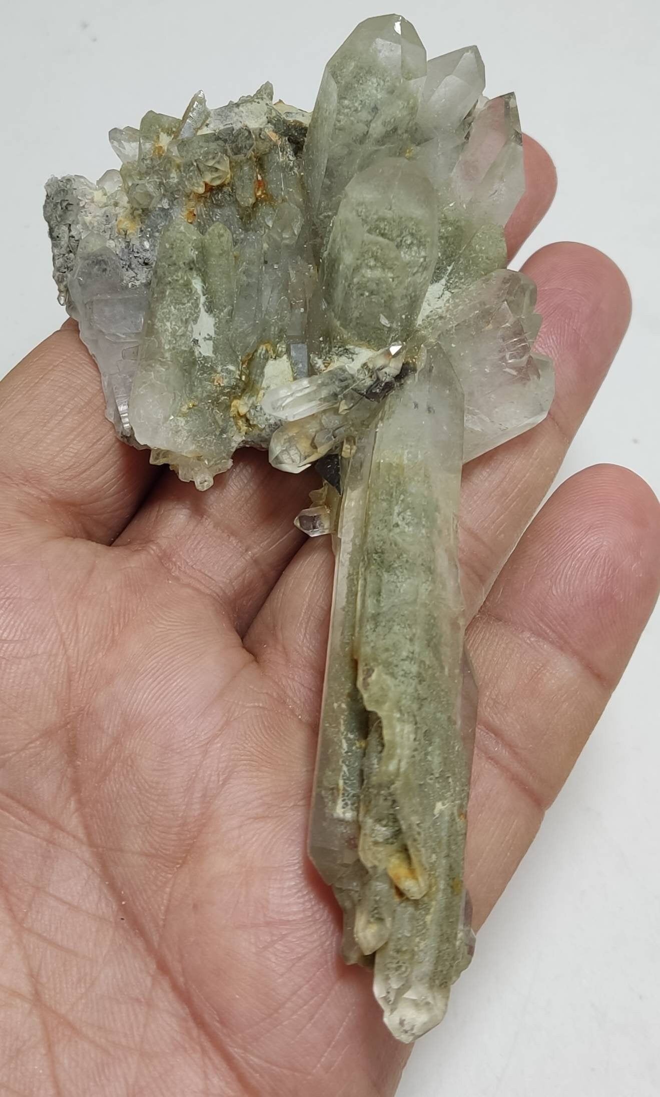 An Aesthetic Natural specimen of beautifully terminated Chlorite Quartz 105 gram