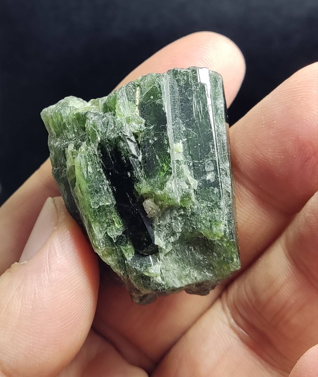 An amazing specimen of diopside crystal 50 grams