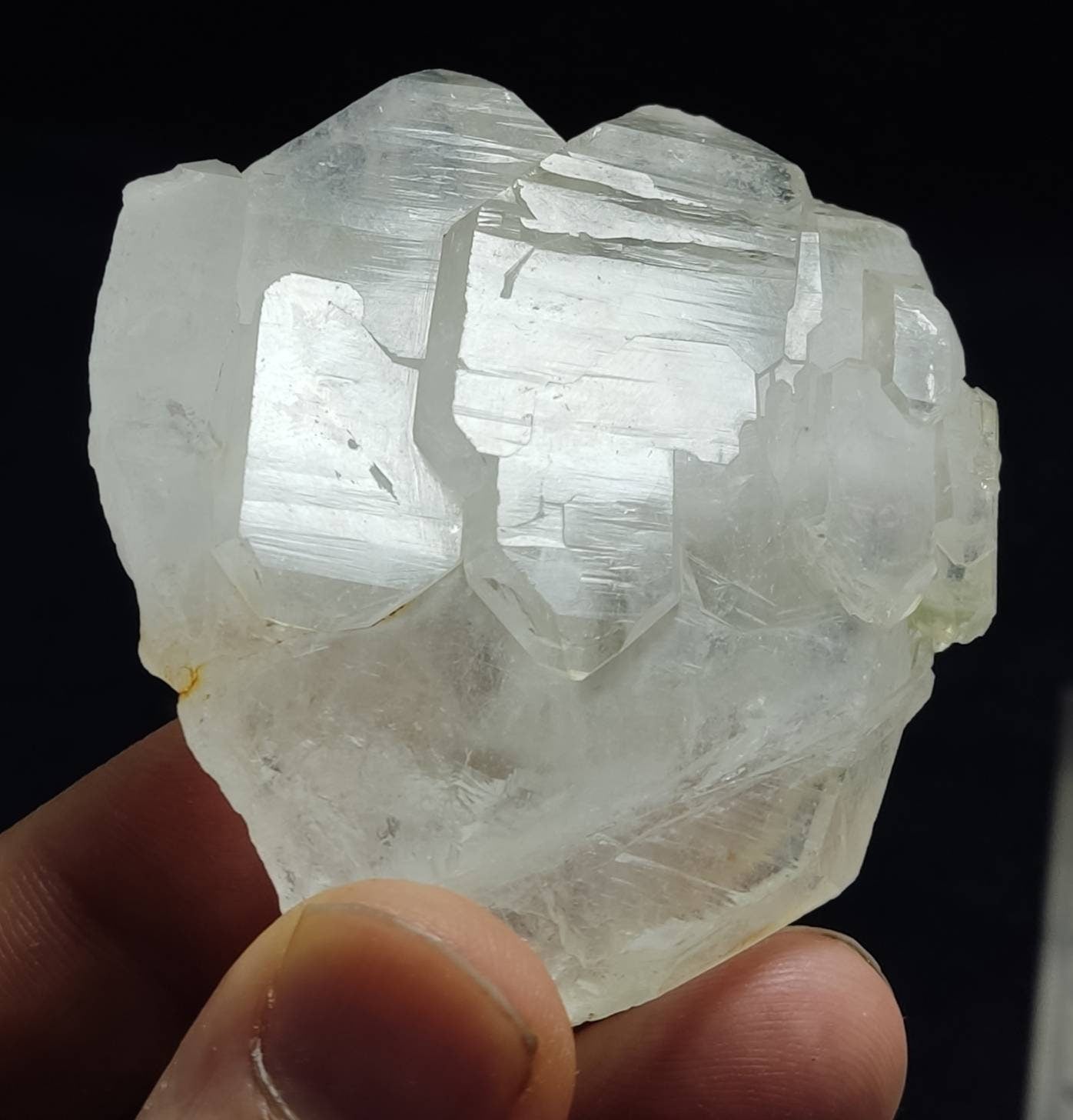 Single beautiful terminated Faden Quartz crystal specimen 135 grams