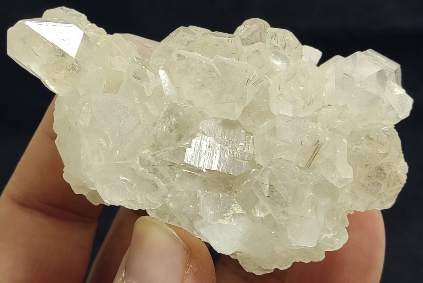 An amazing Beautiful specimen of Quartz Cluster 129 grams