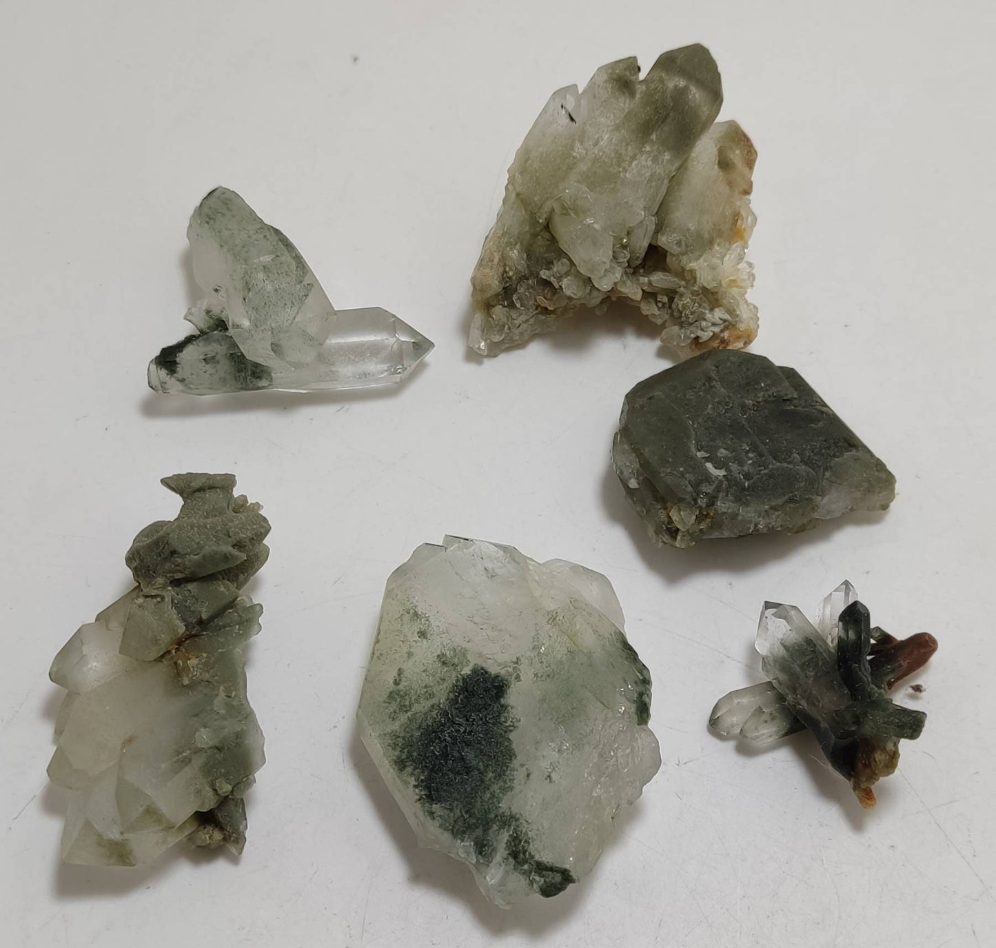 An Aesthetic Natural crystals lot of different terminated Quartz crystals 6 pieces