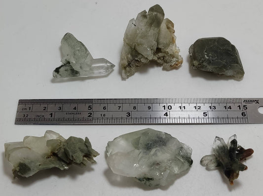 An Aesthetic Natural crystals lot of different terminated Quartz crystals 6 pieces