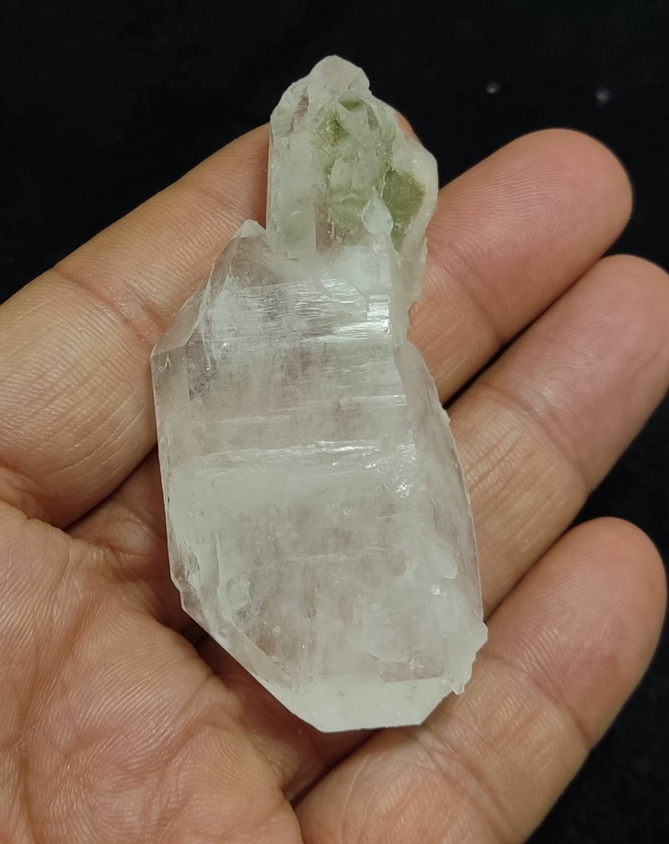Single beautiful terminated Faden Quartz crystal specimen 46 grams