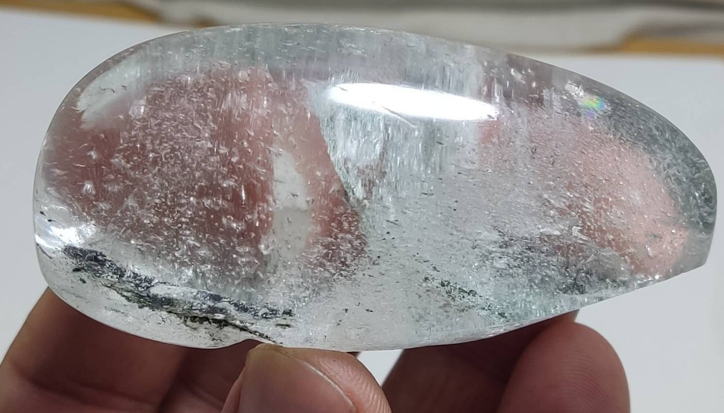 chlorite included quartz cabochon 775 carats