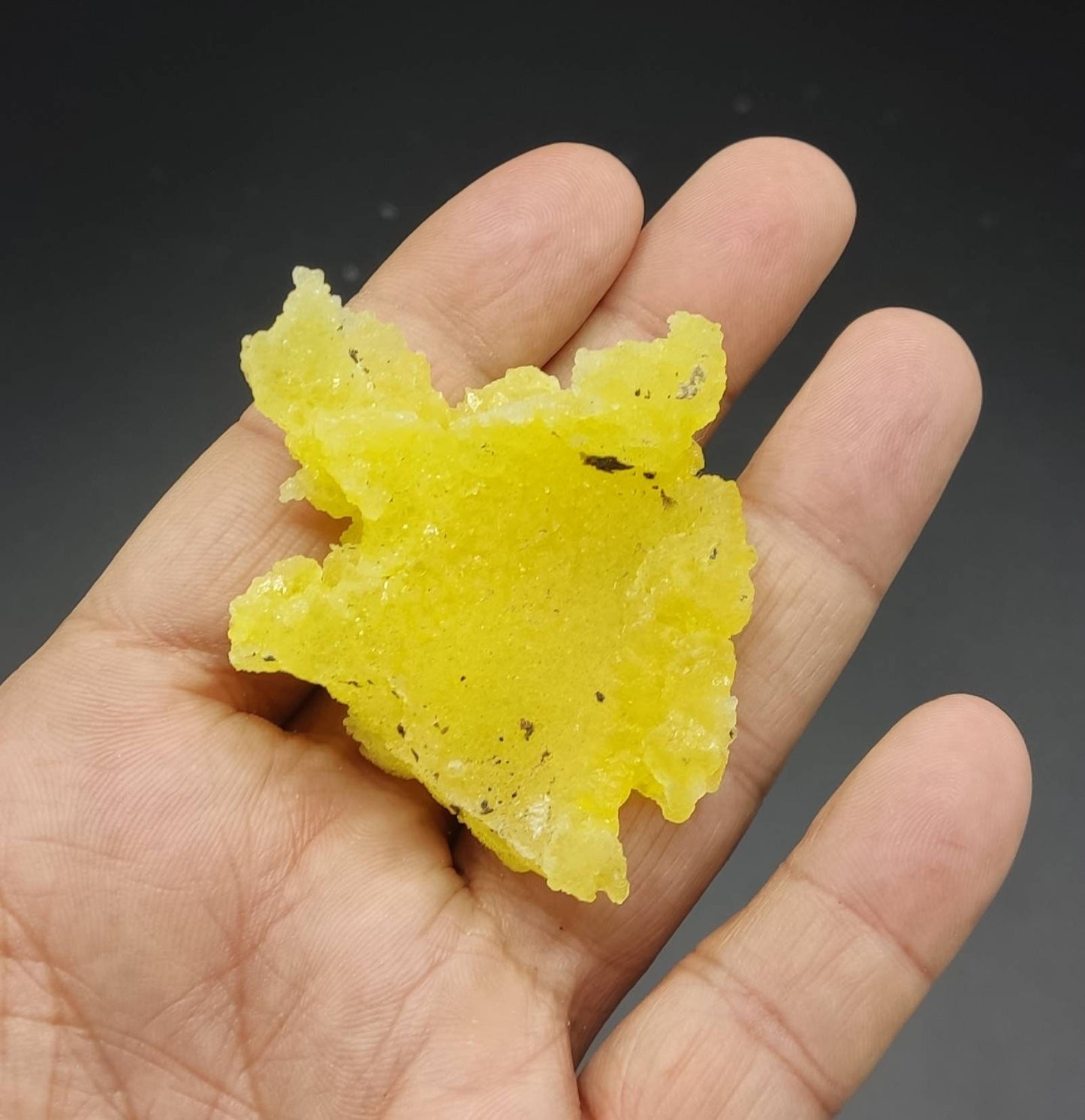 An amazing specimen of Natural yellow color Brucite crystal 32 grams
