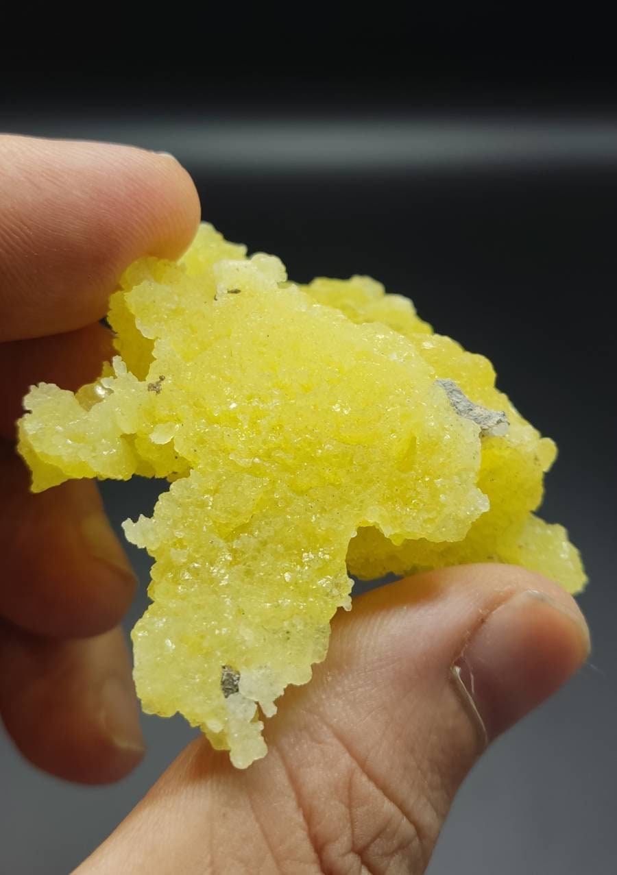 An amazing specimen of Natural yellow color Brucite crystal 32 grams