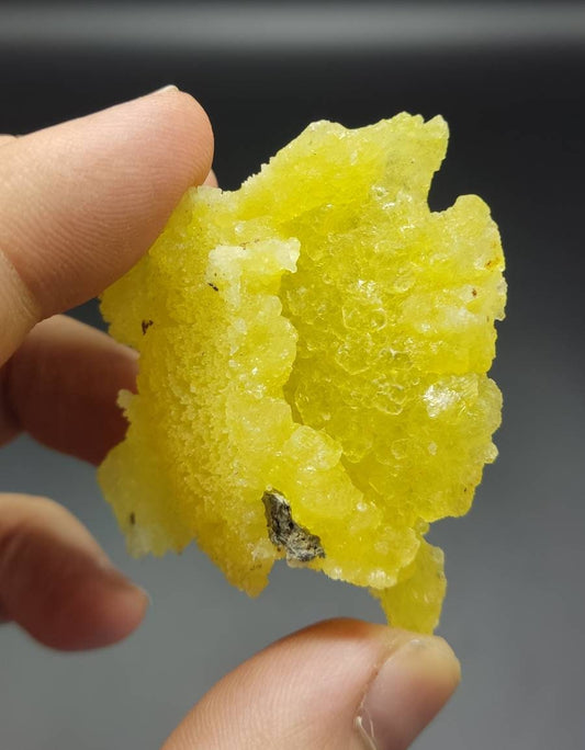 An amazing specimen of Natural yellow color Brucite crystal 32 grams