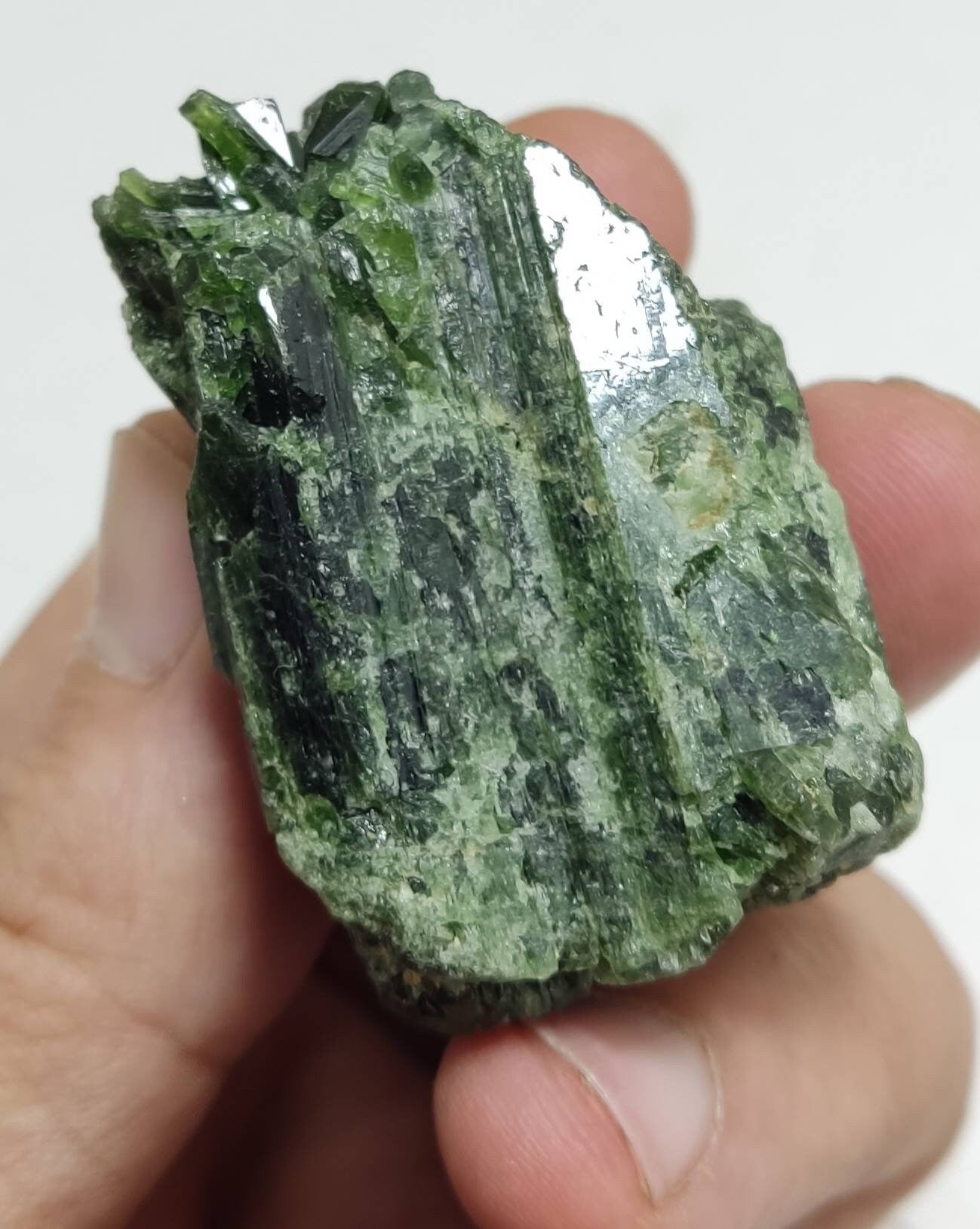 Green diopside crystal 95 grams