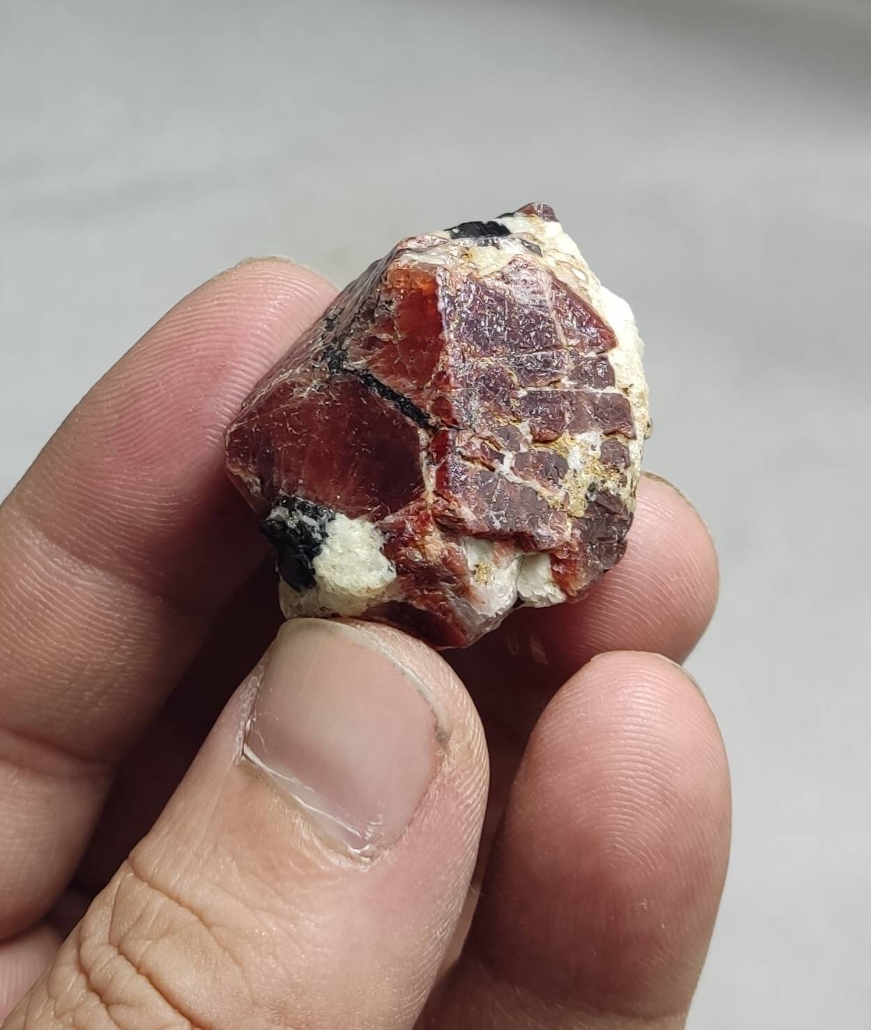 An amazing specimen of terminated zircon crystal 38 grams