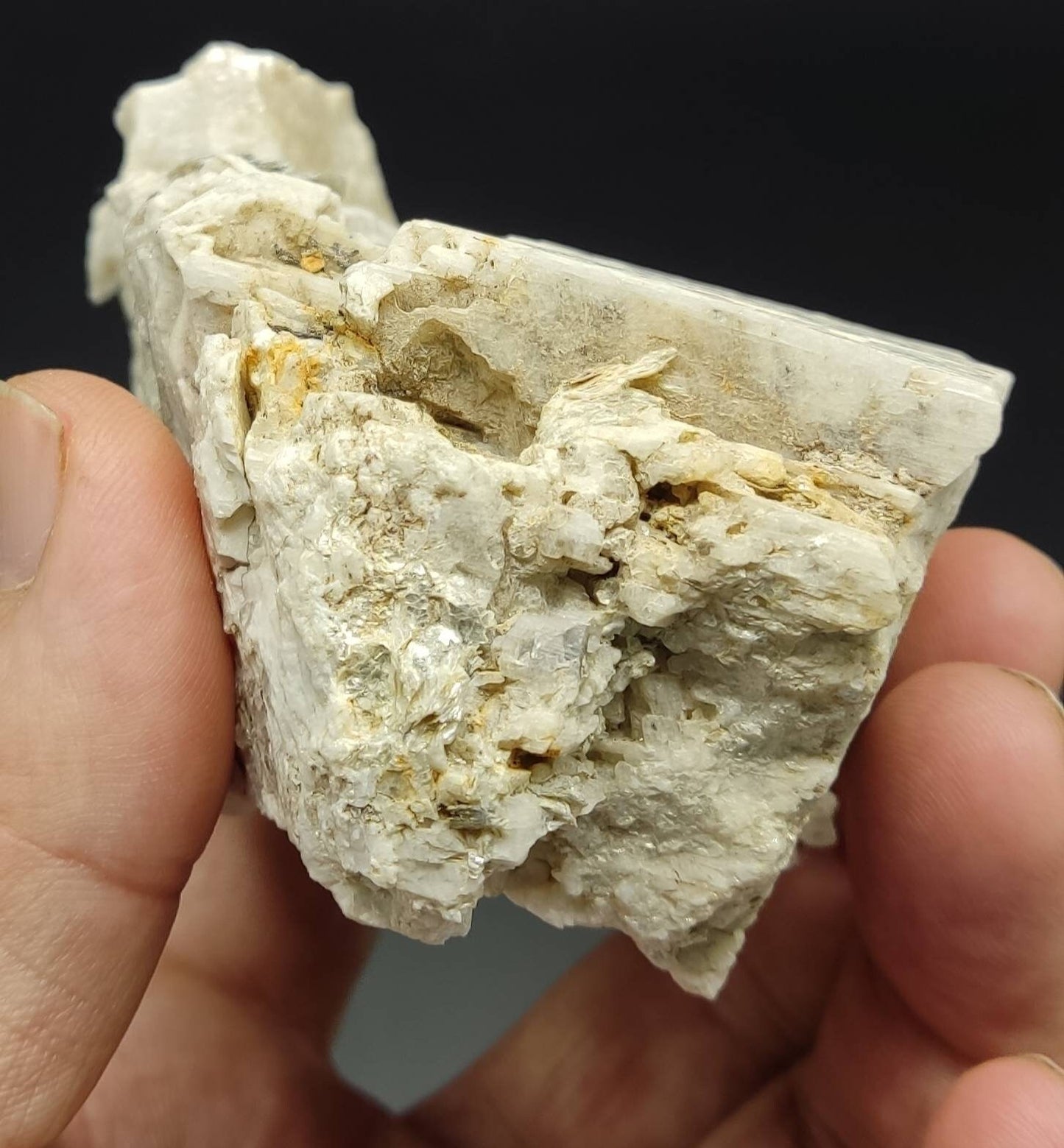 An amazing beautiful specimen of spessartine Garnet crystals on matrix of feldspar 427 grams