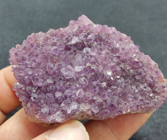 Drusy Amethyst crystals Cluster with beautiful purple color 78 grams