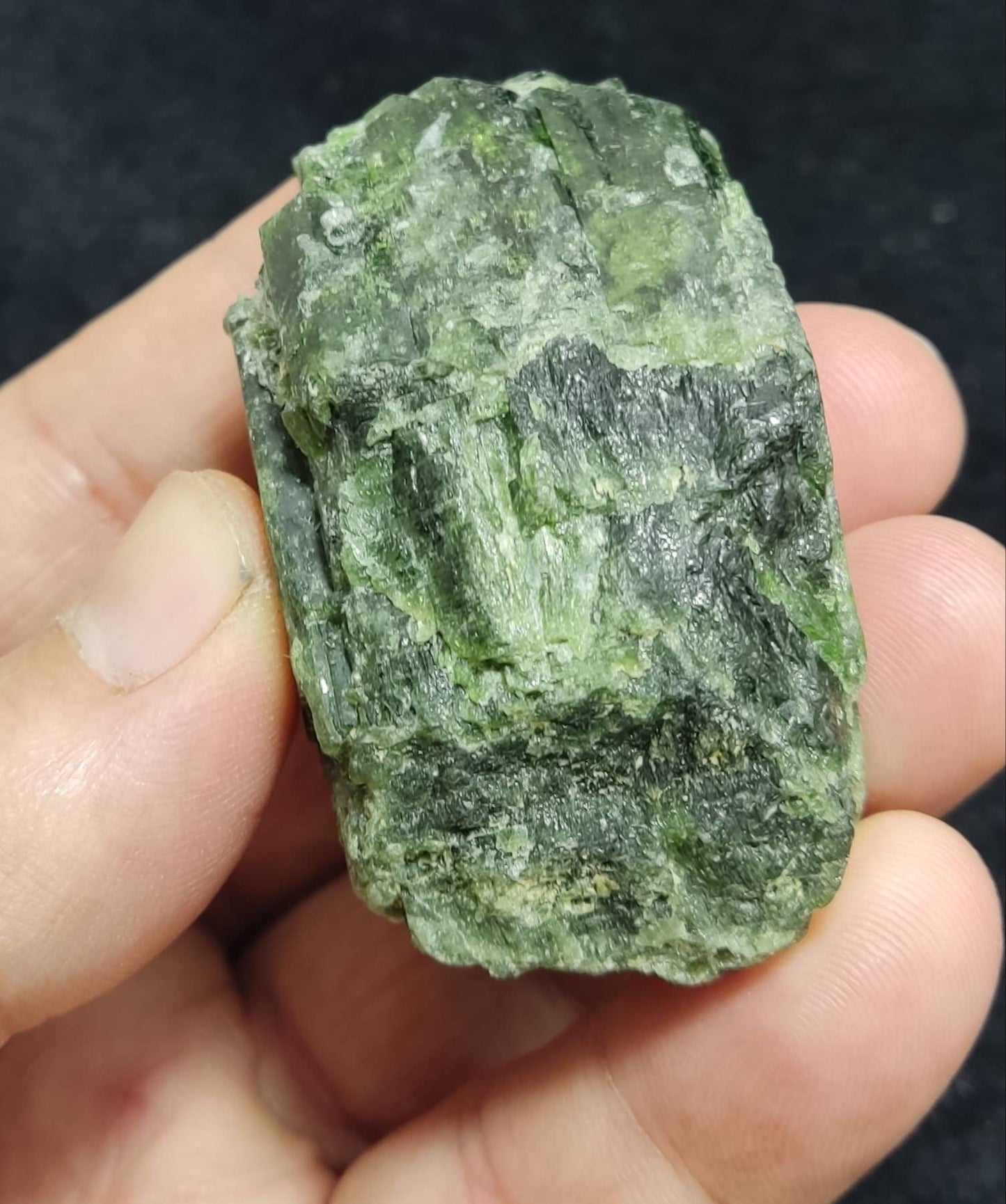 Green diopside crystal 99 grams