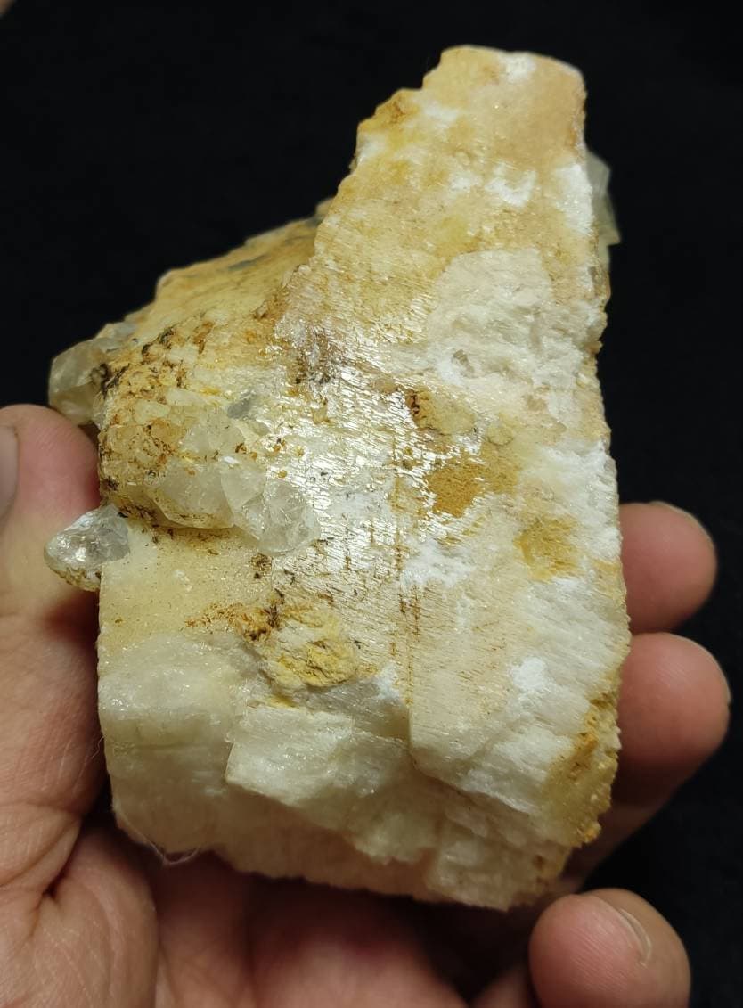 An aesthetic specimen of Albite, quartz and Tourmaline Crystals 539 grams