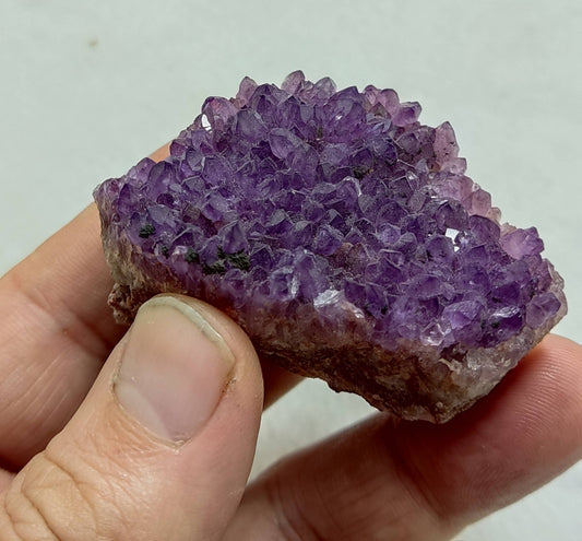 Single beautiful Drusy Amethyst crystals Cluster with beautiful purple color 68 grams