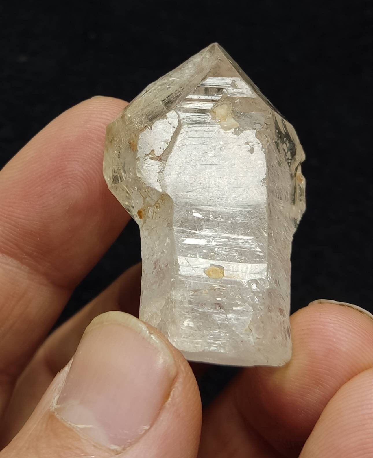 An aesthetic Single terminated Fenster scepter Quartz Crystal 30 grams