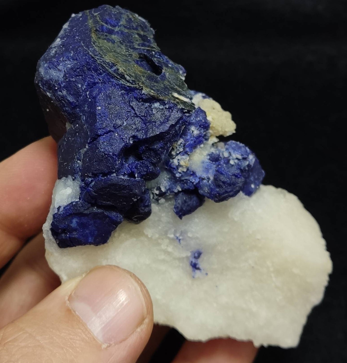 Amazing specimen of Lazurite on matrix of calcite/marble 239 grams