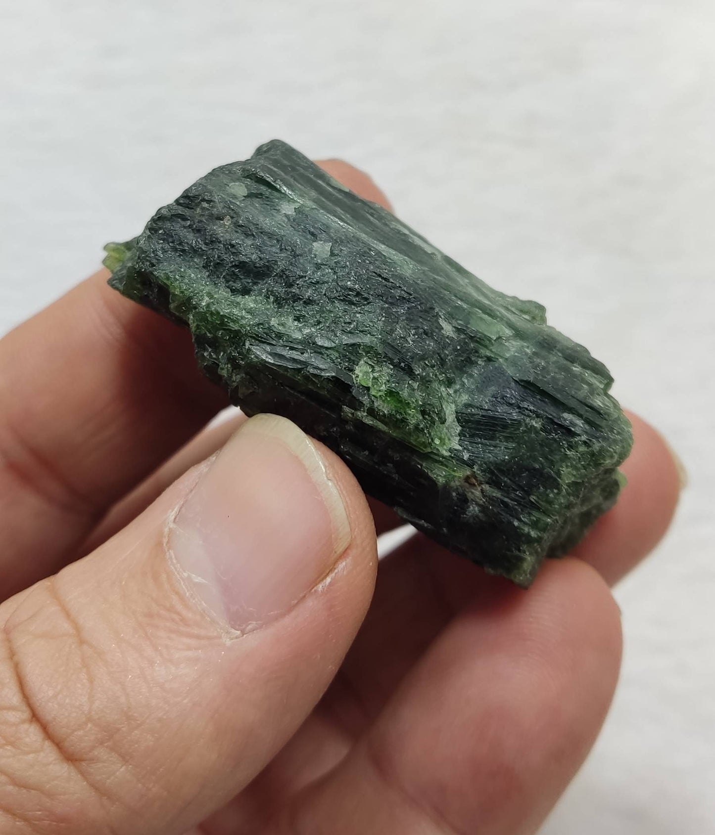 Green diopside crystal 43 grams