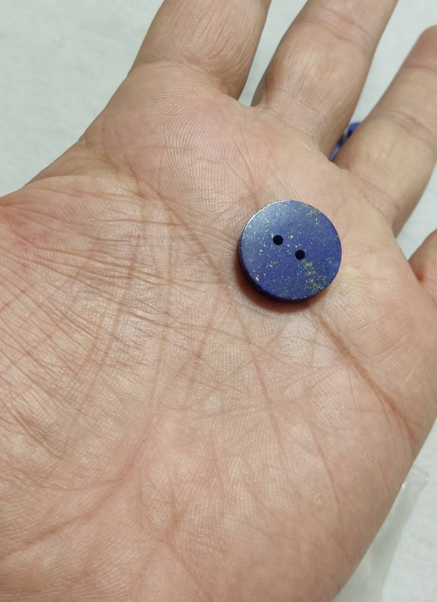 An aesthetic lot of lapis lazuli handmade buttons 11 pieces